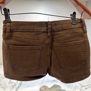Fashion Nova Brown Cargo Stretch Jean Shorts